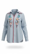 ON FASHION 26Y.ON.GML.70325.01 NAKIŞLI GÖMLEK - MAVİ
