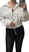 ON FASHION 26Y.ON.MNT.76707.01 BELİ LASTİKLİ PARAŞÜT KUMAŞ CEKET - EKRU