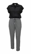 ON FASHION 26Y.ON.PNT.74903.01 BOL ÇİZGİLİ PANTOLON - SİYAH