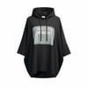 ON FASHION 26Y.ON.SWT.76322.01 BASKILI KAPŞONLU YARIM KOL SWEAT-SİYAH