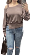 ON FASHION 26Y.ON.SWT.76324.01 OMZU AÇIK VEREV SWEAT - KAHVE