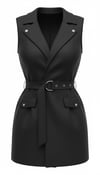 ON FASHION 26Y.ON.YLK.78908.01 CEP KAPAKLI KEMERLİ YELEK- SİYAH