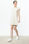 ON FASHION 51419 SIFIR YAKA UZUN BASİC TUNİK BLUZ - KREM