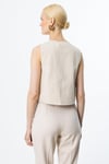 ON FASHION 56988 ÖNÜ İŞLEMELİ YELEK - EKRU