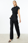 ON FASHION BOL ÇİZGİLİ PANTOLON - SİYAH