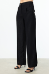 ON FASHION BOL ÇİZGİLİ PANTOLON - SİYAH