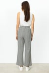 ON FASHION Çizgi Desenli Bol Paça Pantolon - SİYAH