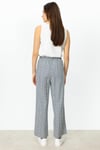 ON FASHION Çizgi Desenli Bol Paça Pantolon - LACİVERT