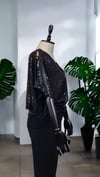 ON FASHION Pullu V :Yaka Bluz - Siyah