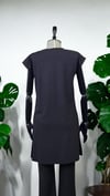 ON FASHION Sıfır Yaka Uzun Basic Tunik Bluz - Siyah