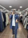 PUREVA MODAL TUNİK & TENCEL YELEK PANTOLON TAKIM - İNDİGO