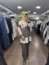 PUREVA TENCEL TUNİK PANTOLON TAKIM - BEJ/ÇİKOLATA