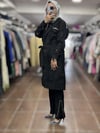 PUREVA YAKMA ORGANZE COTON GABARDİN ÜÇLÜ TAKIM - Siyah