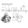 CANEX OVAL TİP ÇEKMECE KİLİDİ NİKEL