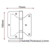 ELİT PANEL MENTEŞE BOYALI SATEN NO:10 (2.5 MM)