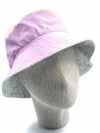 ÇITIR ÇİÇEKLİ / LİLA ÇİFT TARAF KULLANILABİLEN BUCKET BAYAN ŞAPKA