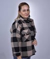 KAHVERENGİ SİYAH KARELİ ODUNCU GÖMLEK CEKET CEGO03