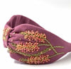 MİMOZA NAKIŞLI PASTEL FUŞYA TAÇ MM06B
