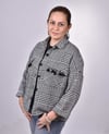 SİYAH BEYAZ KAZAYAĞI DESEN ODUNCU CEKET GÖMLEK CEGO02
