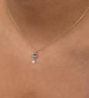 İncili Mavi Opal Kolye