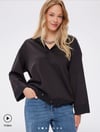 Dokuma Garnili Kapüşonlu Modallı Sweatshırt