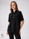 Özel Düğmeli Kendinden Simli Polo Yaka Tshirt