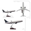 UCK0136Zekupp Boeing 737-800 1/100 Ölçekli Gümüş Şeritli Model Uçak