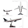 UCK0137Zekupp Boeing 737-800 1/100 Ölçekli Beyaz Şeritli Tasarım Model Uçak