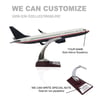 UCK0137Zekupp Boeing 737-800 1/100 Ölçekli Beyaz Şeritli Tasarım Model Uçak
