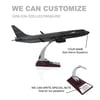 UCK0138Zekupp Boeing 737-800 1/100 Siyah Çok Çizgili Tasarım Model Uçak