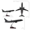 UCK0138Zekupp Boeing 737-800 1/100 Siyah Çok Çizgili Tasarım Model Uçak