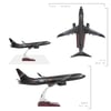 UCK0140Zekupp Boeing 737-800 1/100 Ölçek FHTF Sloganlı Model Uçak
