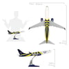 UCK0186Zekupp Boeing 737-800 1/100 Ölçek Fenerbahçe Lisanslı Sarı Lacivert Tasarım Maket Uçak