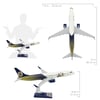 UCK0188Zekupp Boeing 737-800 1/100 Ölçek Fenerbahçe Lisanslı Çizgili Tasarım Maket Uçak