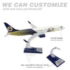 UCK0188Zekupp Boeing 737-800 1/100 Ölçek Fenerbahçe Lisanslı Çizgili Tasarım Maket Uçak