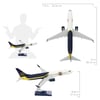UCK0189Zekupp Boeing 737-800 1/100 Ölçek Fenerbahçe Lisanslı Tasarım Maket Uçak