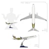 UCK0196Zekupp Boeing 737-800 1/100 Ölçek Fenerbahçe Lisanslı Beyaz Tasarım Maket Uçak
