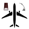 Zekupp - Maket Uçak - Airbus A330-300 1/200 - SİYAH ÖZEL TASARIM Model Uçak