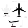 Zekupp - Maket Uçak - Airbus A330-300 1/200 - SİYAH ÖZEL TASARIM Model Uçak