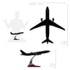 Zekupp - Maket Uçak - Airbus A330-300 1/200 - SİYAH ÖZEL TASARIM Model Uçak