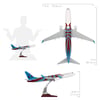 ZekUpp - Maket Uçak - Boeing 737-800 1/100 - BORDO MAVİ TARAFTAR Özel Tasarım Model Uçak