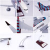 ZekUpp - Maket Uçak - Boeing 737-800 1/100 - BORDO MAVİ TARAFTAR Özel Tasarım Model Uçak