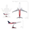 Zekupp - Maket Uçak - Boeing 737-800 1/100 - ABD ÖZEL TASARIM Model Uçak