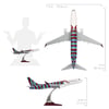 ZekUpp - Maket Uçak - Boeing 737-800 1/100 - BORDO MAVİ TARAFTAR Özel Tasarım Model Uçak