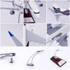 ZekUpp - Maket Uçak - Boeing 737-800 1/100 - BORDO MAVİ TARAFTAR Özel Tasarım Model Uçak