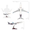 ZekUpp - Maket Uçak - Boeing 737-800 1/100 - BORDO MAVİ TARAFTAR Özel Tasarım Model Uçak