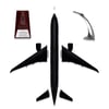 Zekupp - Maket Uçak - Boeing 777-300 1/200 - SİYAH ÖZEL TASARIM Model Uçak