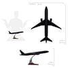 Zekupp - Maket Uçak - Boeing 777-300 1/200 - SİYAH ÖZEL TASARIM Model Uçak