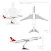 ZekUpp - THY LİSANSLI Maket Uçak, Boeing B777-300 1/100 -THY Model Uçak