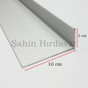 10 cm x 2 cm Alüminyum Köşe Profili Alüminyum Köşebent L Profil Gri